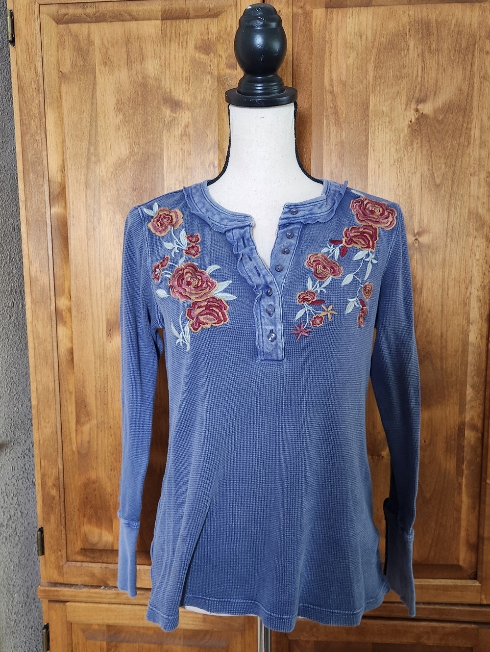 Coldwater Creek Thermal Embroidered Top  | PM